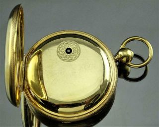 RARE JOSEPH SEWILL LIVERPOOL 18K SOLID GOLD 18s FUSEE POCKET WATCH DATED 1855 NR 4