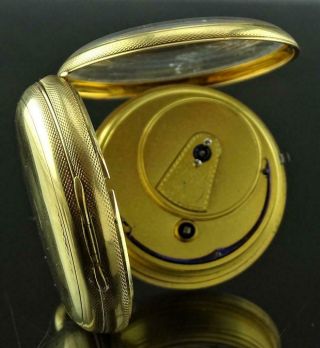 RARE JOSEPH SEWILL LIVERPOOL 18K SOLID GOLD 18s FUSEE POCKET WATCH DATED 1855 NR 5