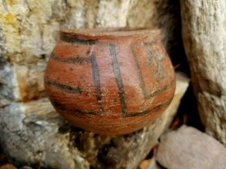 Ancient Salado Tucson Black On Red Small Jar Olla Rare Type Arizona Anasazi
