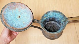 Old Dallah Middle Eastern Arabic Islamic Large Brass Coffee Pot 6