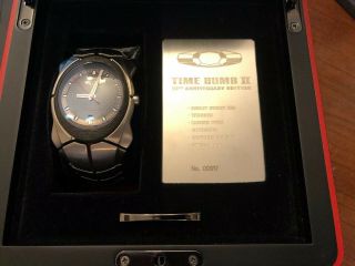 Oakley Timebomb 2 Automatic Watch Complete Collectors Set RARE FIND 7