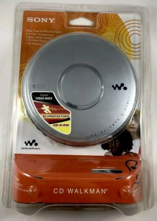 Vintage Sony Cd Walkman Model D - Ej011 Silver Open Box