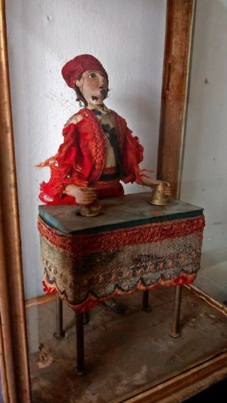 Antique French Magic Automaton Mechanic 1880´s Wood Bronze Leopold Lambert Rare 7