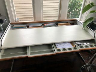 MCM mid century Action Office I roll top desk by George Nelson for Herman Miller 3