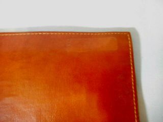 VINTAGE FERRARI DINO BROWN LEATHER OWNER ' S POUCH - - GOOD TO VERY GOOD 4