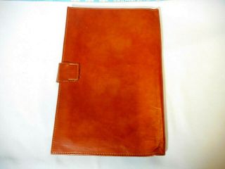 VINTAGE FERRARI DINO BROWN LEATHER OWNER ' S POUCH - - GOOD TO VERY GOOD 8