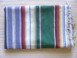 Huge Vintage Wool Mexican Serape Saltillo Rug Blanket 7 feet x 5 feet 89 