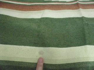 Huge Vintage Wool Mexican Serape Saltillo Rug Blanket 7 feet x 5 feet 89 