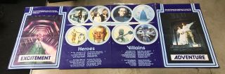 1977 Star Wars Rare British Double Crown Set Of 4 (20 " X30 ") Posters