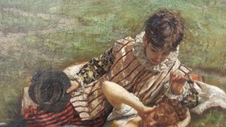 Antique ITALY ITALIAN Scipione Van Nutelli Oil Painting (1834 - 1894) 10