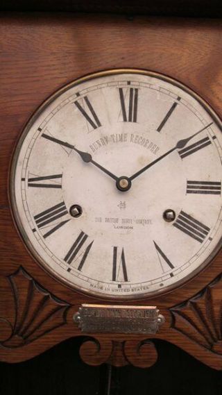 Antique ' Bundy of Binghamton NY ' Antique Time Clock c.  1890 - 1900 Lovely 5