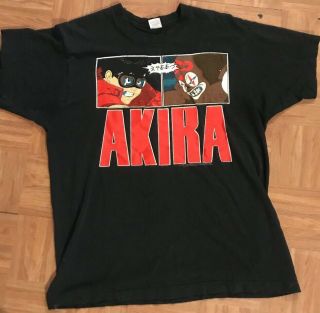 Vintage Akira Xl T - Shirt Joker Kaneda Comic Black Tee 1988 Very Rare
