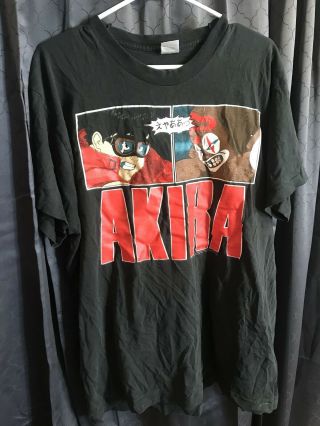 Vintage Akira XL T - Shirt Joker Kaneda Comic Black Tee 1988 Very RARE 5
