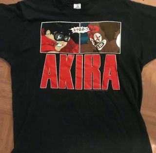 Vintage Akira XL T - Shirt Joker Kaneda Comic Black Tee 1988 Very RARE 8