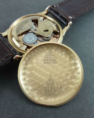 OMEGA Automatic Chronometre Rose Gold Watch Ref.  2500.  Caliber 333.  Ca 1949 10