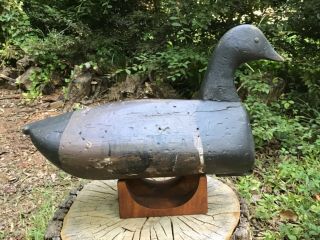 Antique Vintage Old Wooden Nc Brandt Duck Decoy