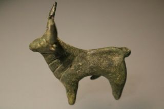 Ancient Fantastic Roman Bronze Figurine Bull 1st - 4th Ad