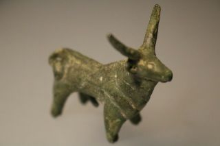 Ancient Fantastic Roman Bronze Figurine Bull 1st - 4th AD 2
