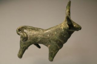 Ancient Fantastic Roman Bronze Figurine Bull 1st - 4th AD 3