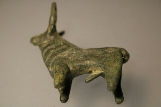 Ancient Fantastic Roman Bronze Figurine Bull 1st - 4th AD 5