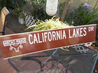 Vintage Authentic Aluminum Double Sided Street Sign California Lakes Dr 42 " L