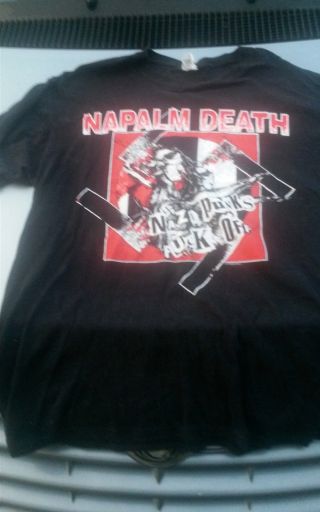 Vintage Napalm Death Concert T - Shirt (rare &