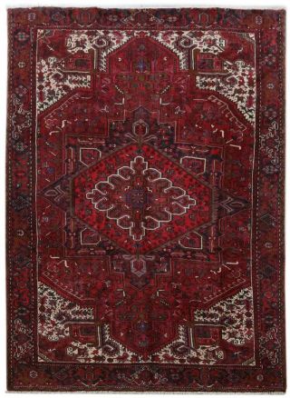 10x14 Persian Heriz Rug Hand - Knotted Brick Red Rug