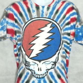 Vtg Grateful Dead Tie Dye Shirt Sz Xl Fare Thee Well Jerry Garcia Distressed 95