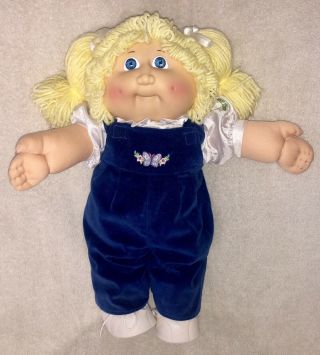 Cabbage Patch Kids Girl HTF Butterfly Overalls Cond Baby Doll Vintage 1984 2