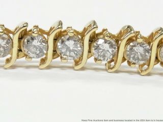 8ctw White Diamond Bracelet 14k Gold Ladies Vintage Tennis 6.  75in Long 3