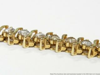8ctw White Diamond Bracelet 14k Gold Ladies Vintage Tennis 6.  75in Long 5