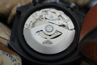 Vintage HEUER PASADENA Automatic Chronograph Valjoux 7750 Black PVD Men ' s Watch 6
