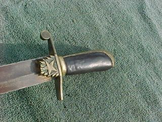 Antique Pre Civil War 1830s U.  S.  Officer ' s Sword / Saber W Blade Etchings Texas 3