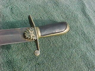 Antique Pre Civil War 1830s U.  S.  Officer ' s Sword / Saber W Blade Etchings Texas 4