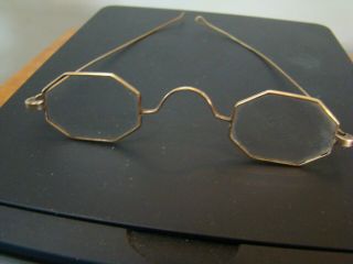 Antique Solid 14k Gold Frame Eye Glasses Spectacle