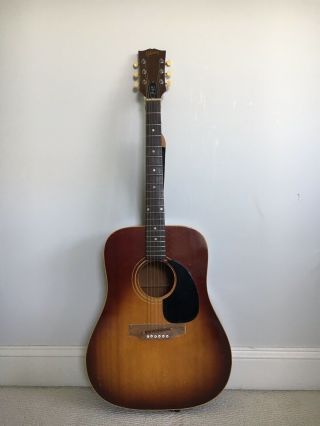 Rare Vintage 1973 Gibson J - 45 Acoustic Guitar Tkl Case