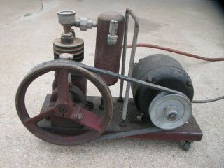 Small Vintage General Electric Antique Air Compressor 1/4 Hp.  Can Ship
