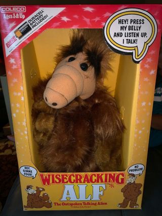 1987 Talking Wisecracking Alf The Alien Plush Doll Vintage Coleco 20 "