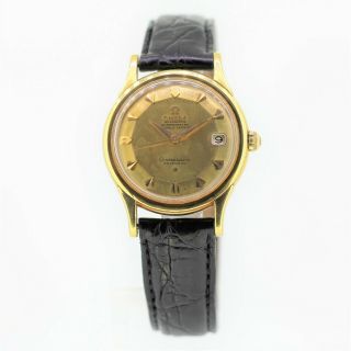 Gents Omega Constellation 18k Solid Gold Pie Pan Deluxe Calendar Automatic