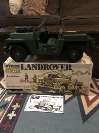 Vintage Action Man Gi Joe Land Rover Truck Jeep With Box Paperwork