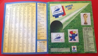Vintage Panini WORLD CUP France 1998 FOOTBALL STICKER ALBUM 90 Complete 3