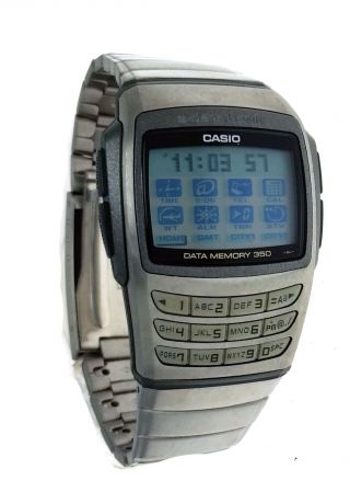 Vintage Rare Casio 300 Page E Data Memory Calculator Edb610d - 8c Metal Watch