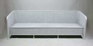 Mid Century Modern Wicker Patio Three - Seat Sofa 3