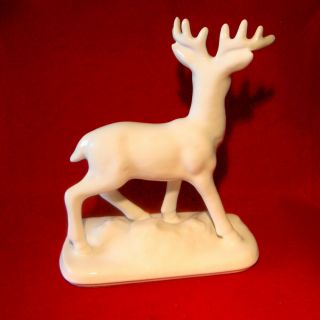 RARE VINTAGE BLUE MOUNTAIN POTTERY WHITE DEER LIMITED FIGURINE STICKER 3