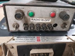 Vintage Motorola Motran 2 - way Radio 7