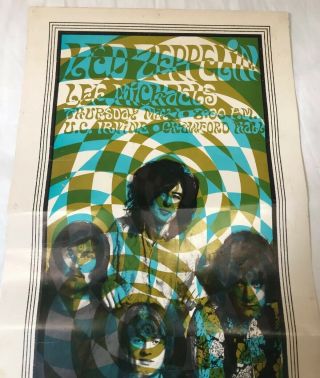 Led Zeppelin & Lee Michaels - 1969 UC Irvine CONCERT POSTER - RARE 4