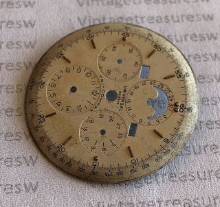 VINTAGE UNIVERSAL GENEVE TRI COMPAX CHRONOGRAPH MOONPHASE DIAL SPARE PARTS 5