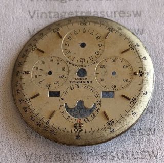 VINTAGE UNIVERSAL GENEVE TRI COMPAX CHRONOGRAPH MOONPHASE DIAL SPARE PARTS 8