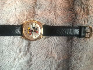 Vintage Bulova 14k Gold Limited Edition Mickey Mouse Watch.  Model 214 All Gold