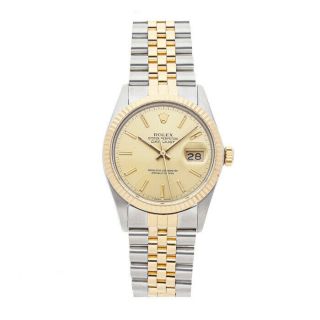 Rolex Datejust Auto 36mm Steel Yellow Gold Mens Jubilee Bracelet Watch 16013 2
